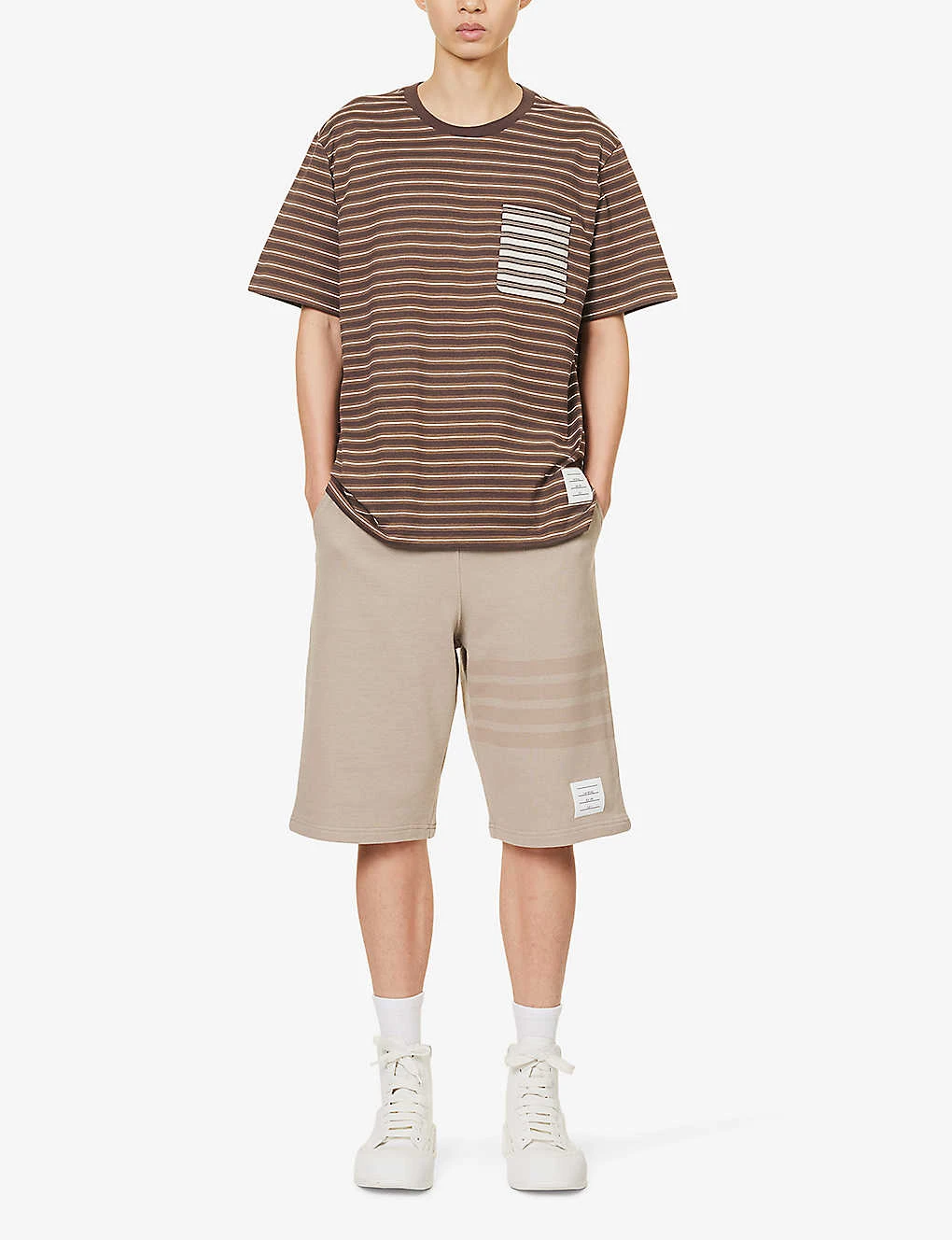 Striped Boxy-fit Cotton-jersey T-shirt - Image 2