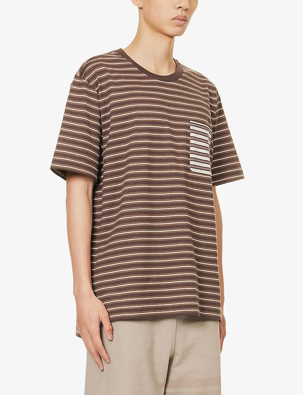 Striped Boxy-fit Cotton-jersey T-shirt - Image 3