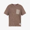 Striped Boxy-fit Cotton-jersey T-shirt