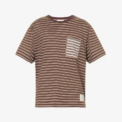 Striped Boxy-fit Cotton-jersey T-shirt