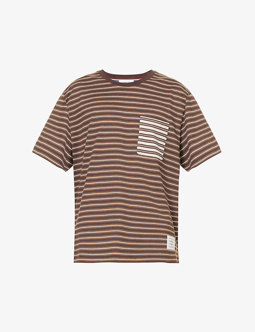 Striped Boxy-fit Cotton-jersey T-shirt
