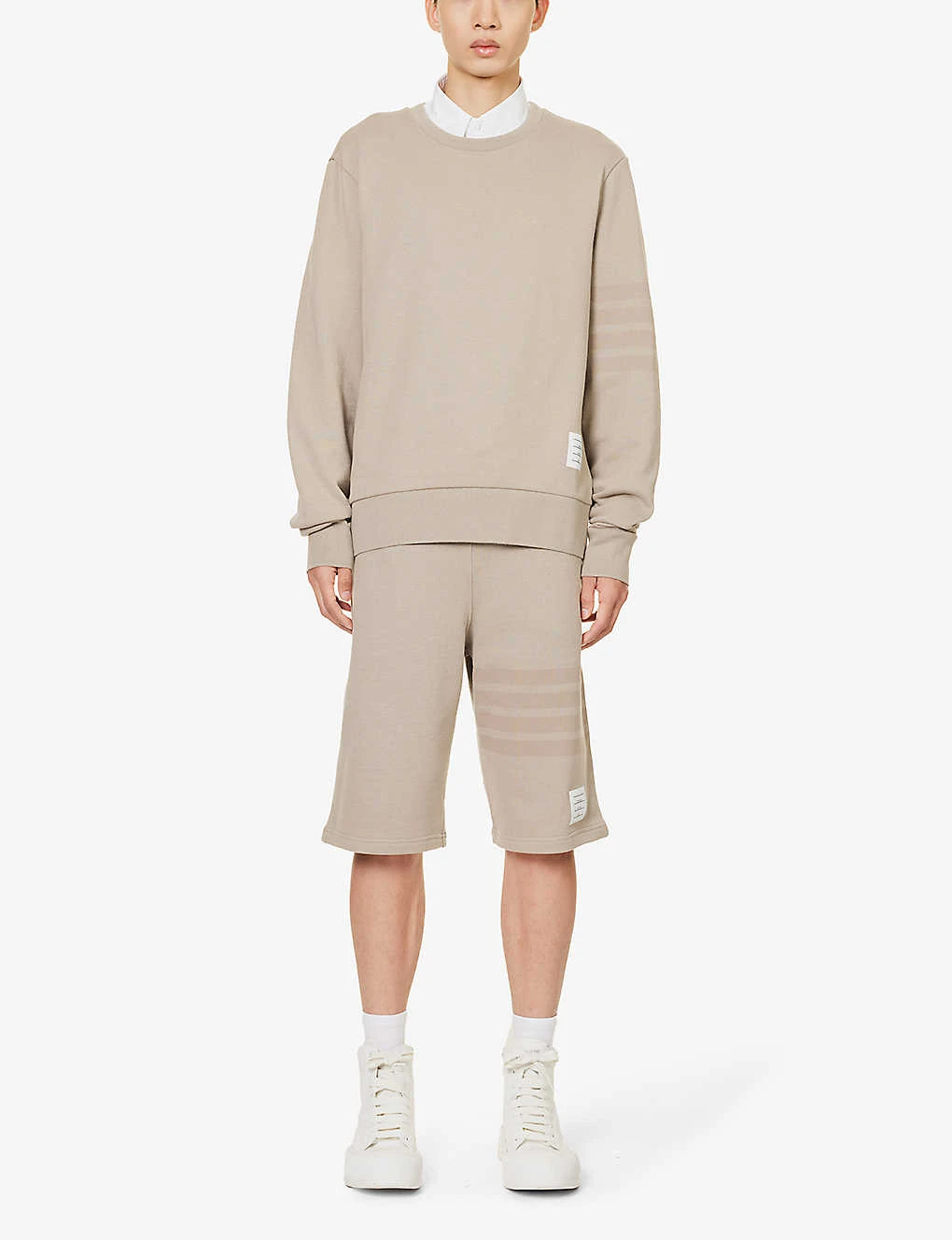 Four-bar Regular-fit Cotton-jersey Sweatshirt - Image 2