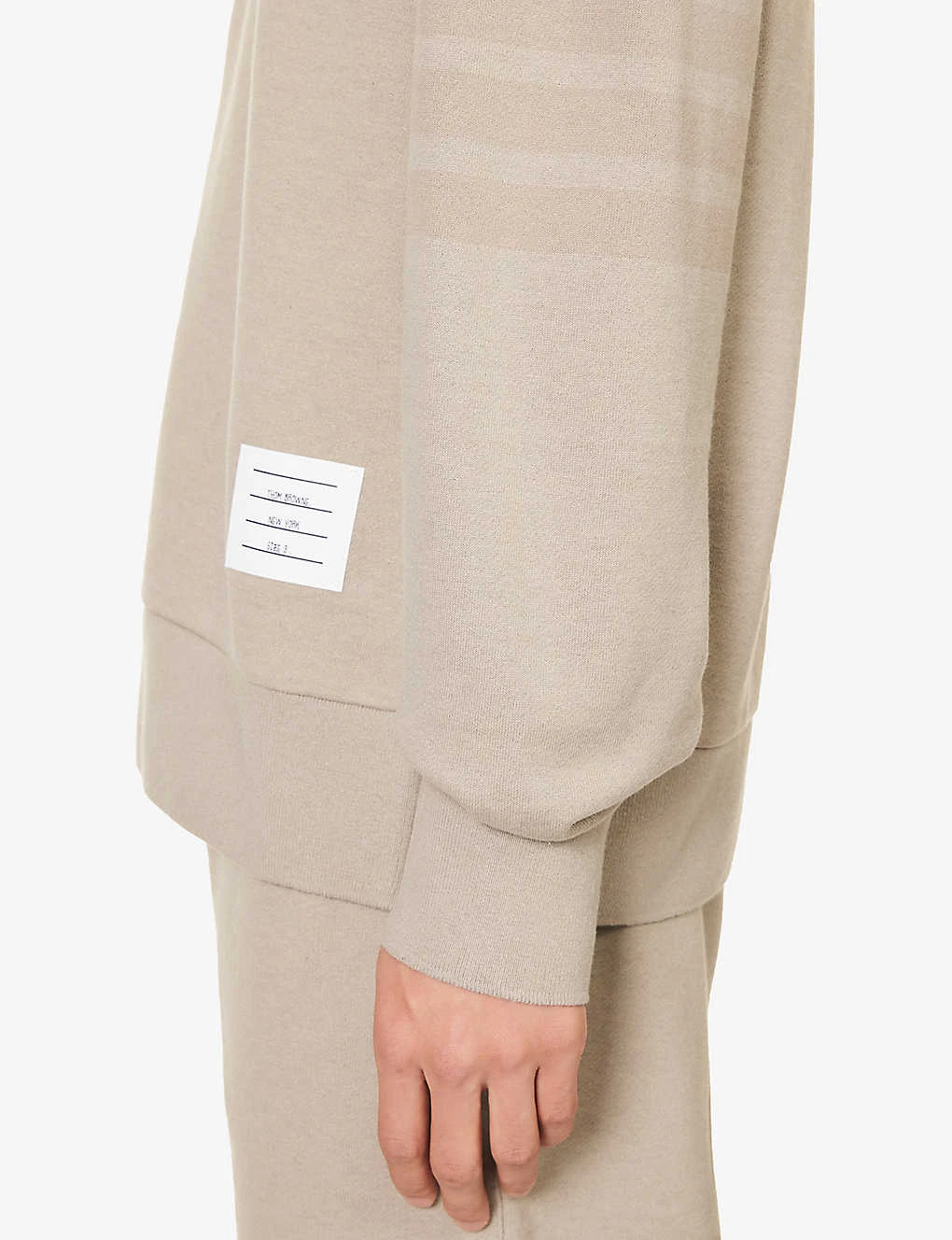 Four-bar Regular-fit Cotton-jersey Sweatshirt - Image 5