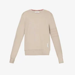 Four-bar Regular-fit Cotton-jersey Sweatshirt