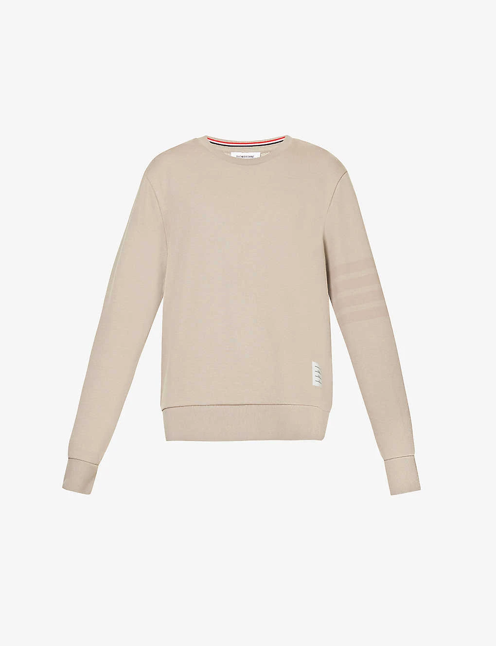 Four-bar Regular-fit Cotton-jersey Sweatshirt