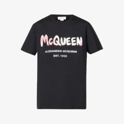 Alexander McQueen Graffiti Graphic-print Regular-fit Cotton-jersey T-shirt