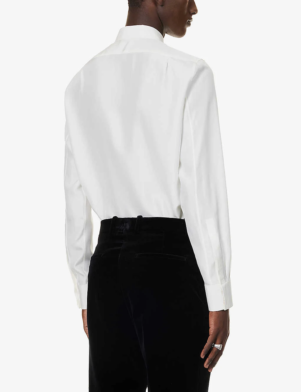 Alexander McQueen Curved-hem Relaxed-fit Silk Shirt - Image 4