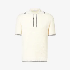 Alexander McQueen Contrast-stripe Relaxed-fit Cotton-knit Polo Shirt