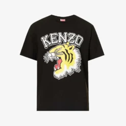 Kenzo Tiger Varsity Brand-print Relaxed-fit Cotton-jersey T-shirt