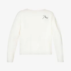 Rhude Reverse Logo-print Long-sleeved Cotton-jersey T-shirt