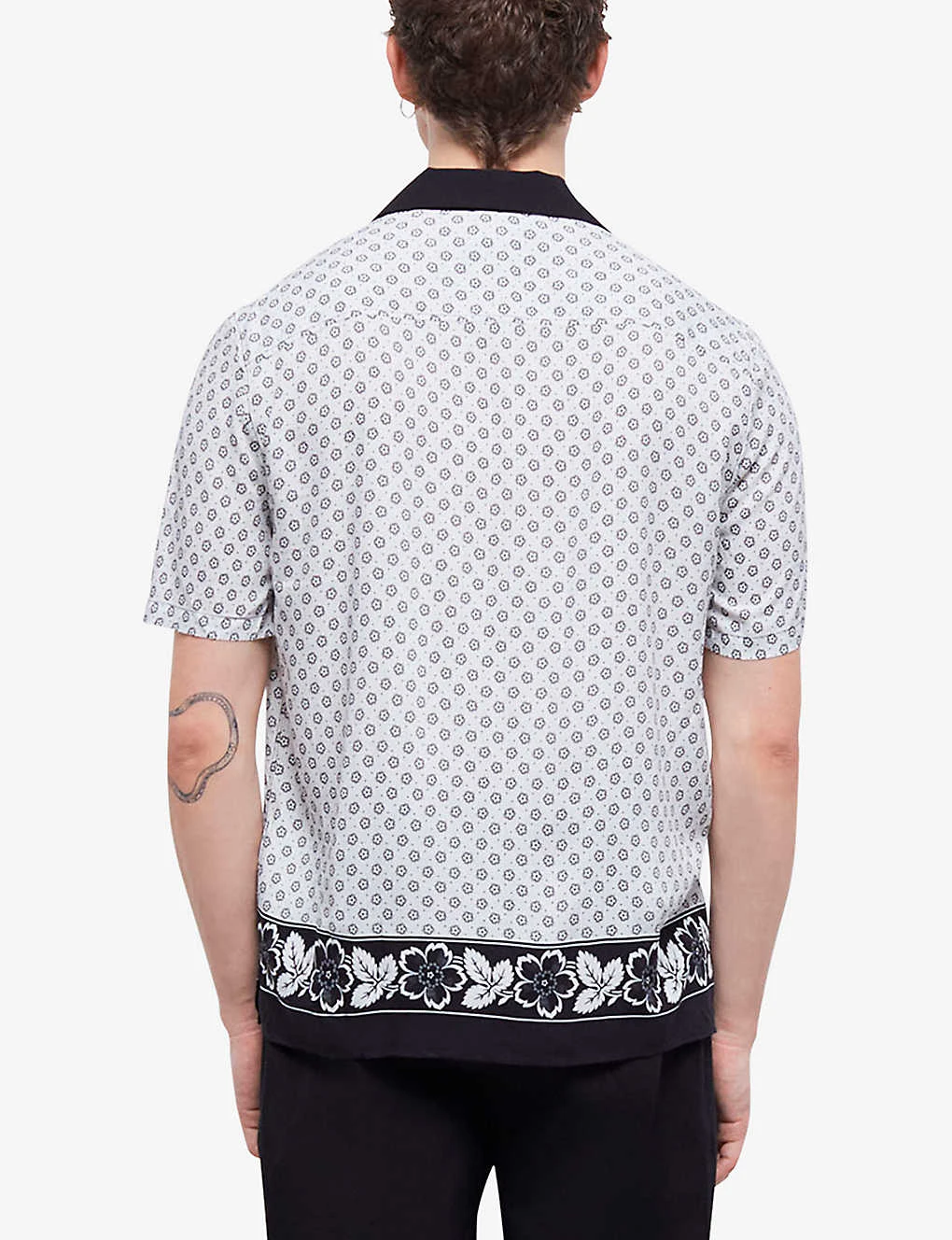 THE KOOPLES Graphic-print Relaxed-fit Woven Shirt - Image 4