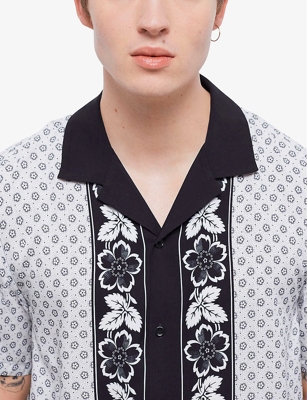 THE KOOPLES Graphic-print Relaxed-fit Woven Shirt - Image 5