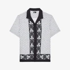 THE KOOPLES Graphic-print Relaxed-fit Woven Shirt