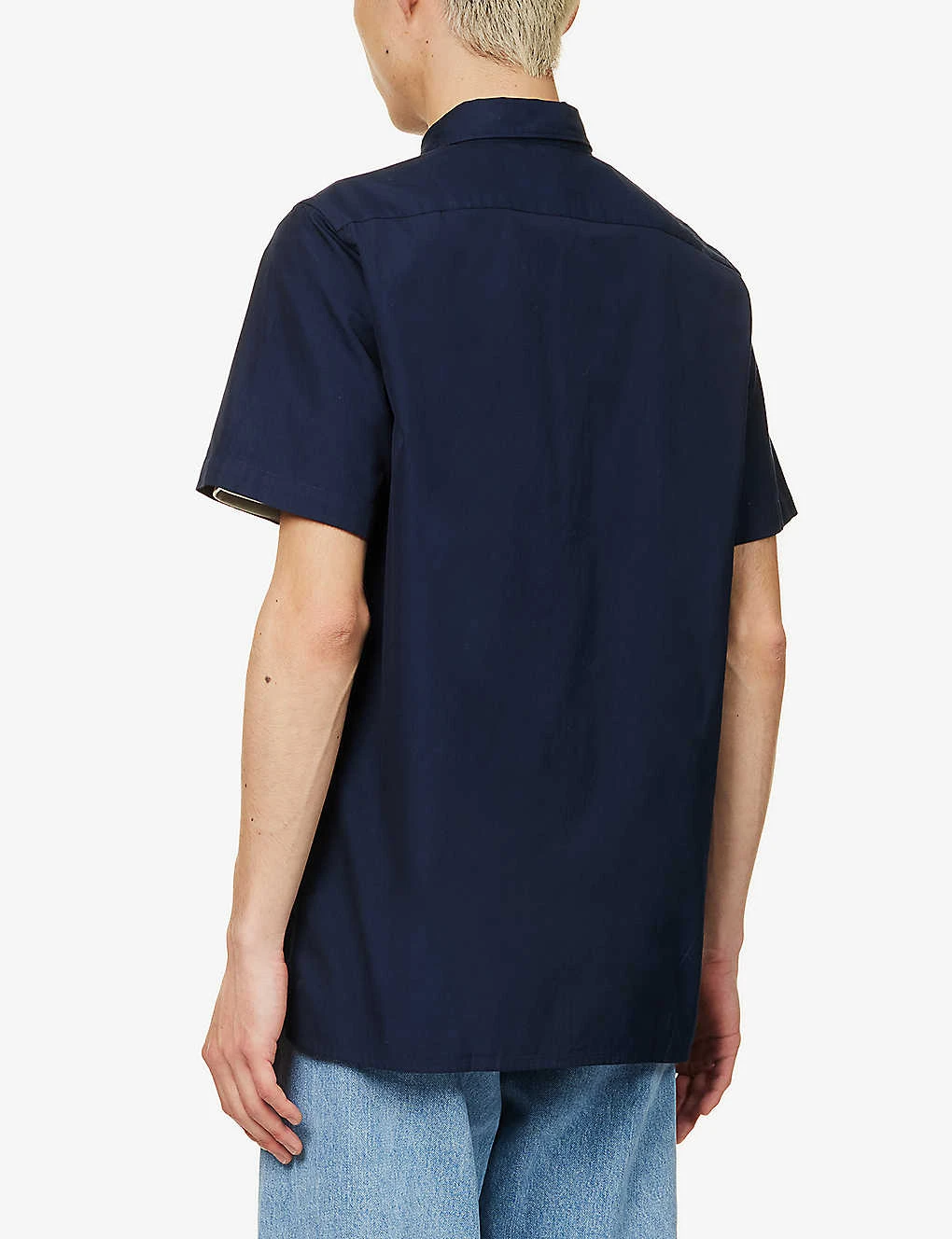 Zebra-embroidered Slim-fit Cotton-poplin Shirt - Image 4