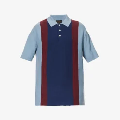 Fine-knit Ribbed-trim Cotton Polo Shirt