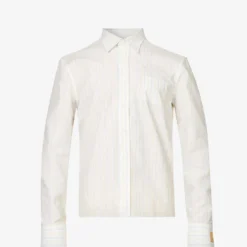 Raf Simons Brand-patch Striped Regular-fit Cotton Shirt