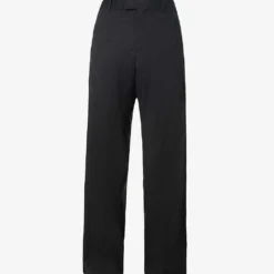 Raf Simons Pressed-crease Straight-leg Relaxed-fit Stretch-wool Trousers