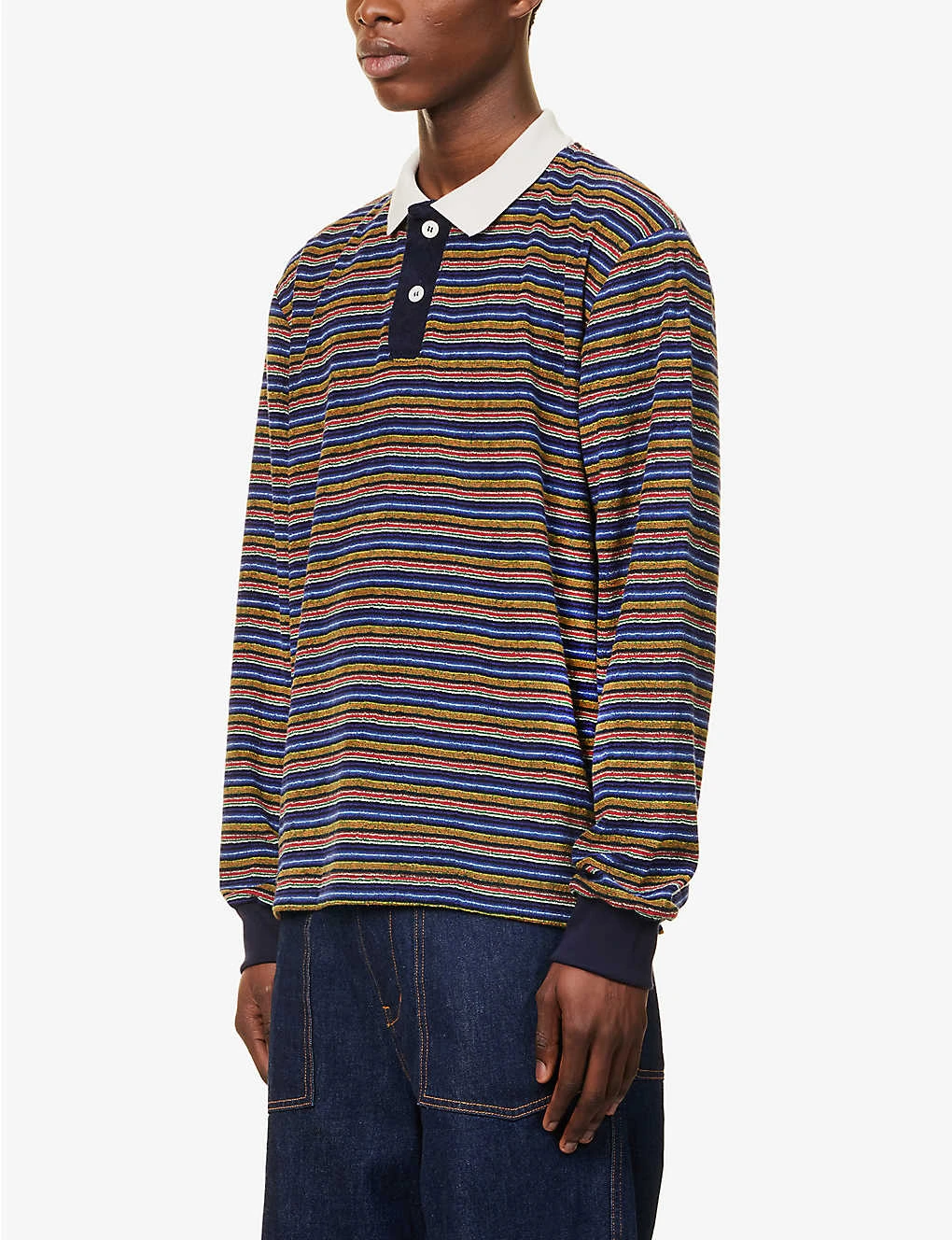 Stardust Striped-pattern Cotton-blend Rugby Shirt - Image 3