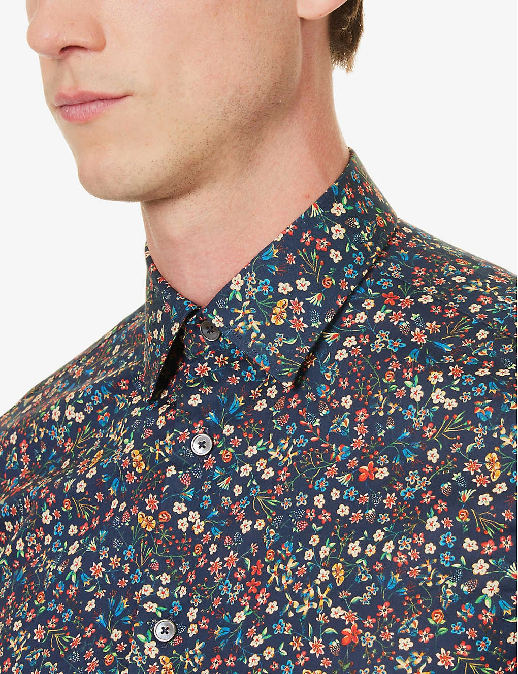 PAUL SMITH Liberty Floral-print Regular-fit Organic-cotton Shirt - Image 5