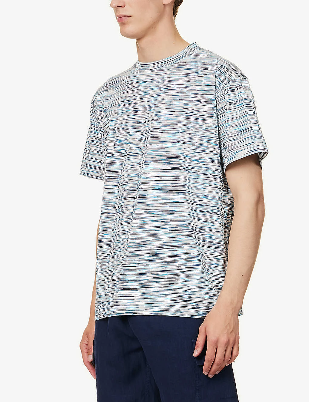 Missoni Striped Logo-embossed Cotton-jersey T-shirt - Image 3