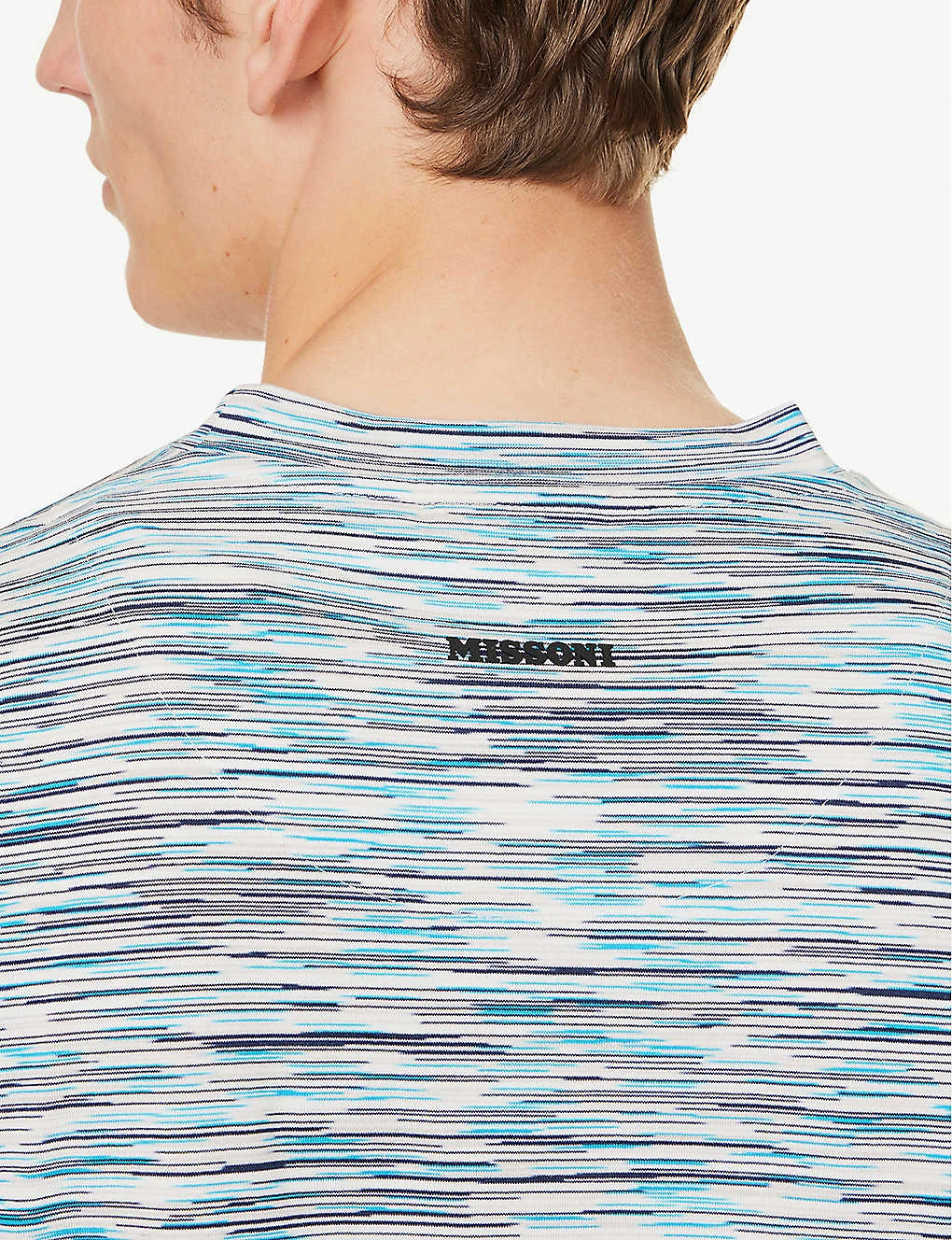 Missoni Striped Logo-embossed Cotton-jersey T-shirt - Image 5
