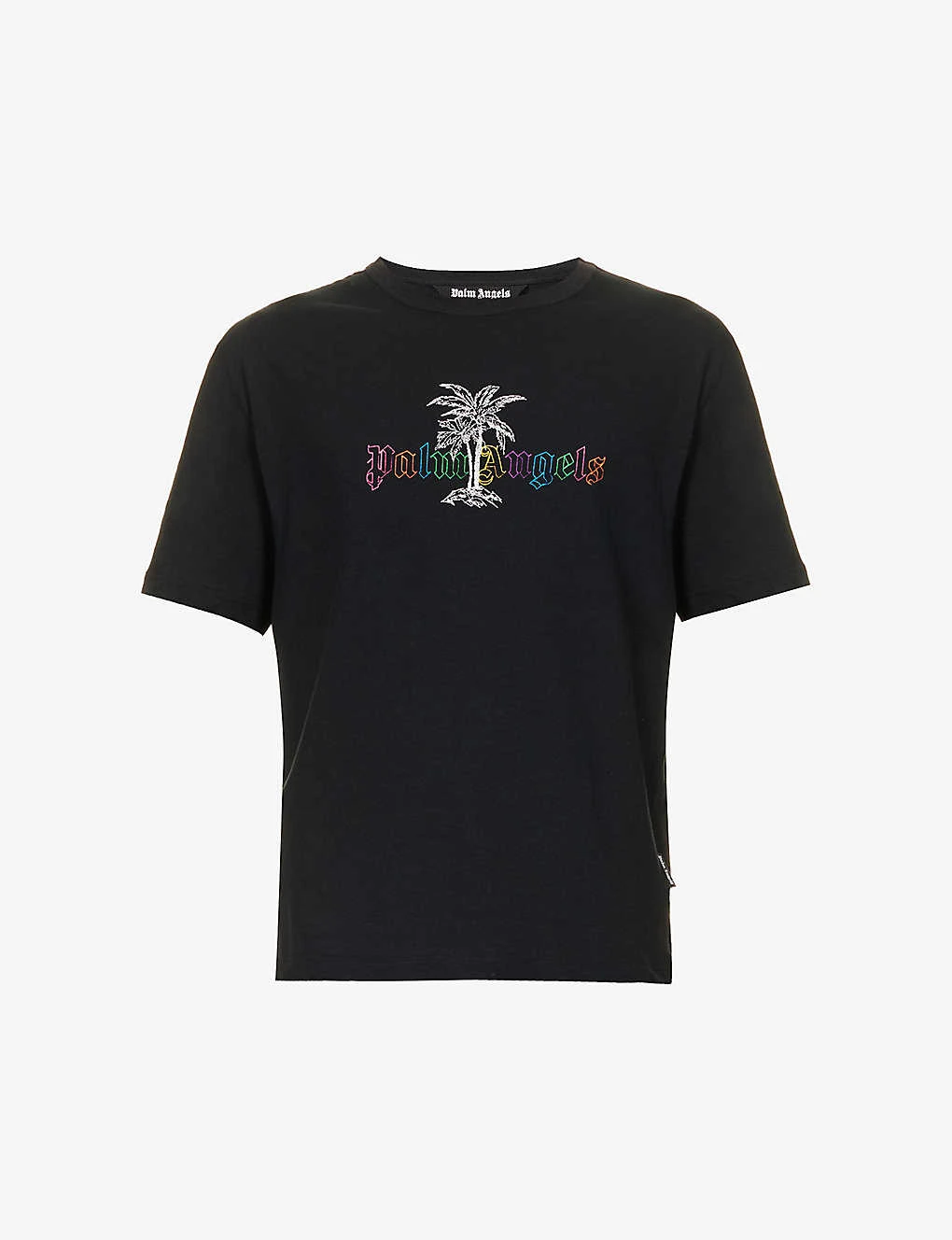 Palm Angels Graphic-print Regular-fit Cotton And Linen-blend T-shirt