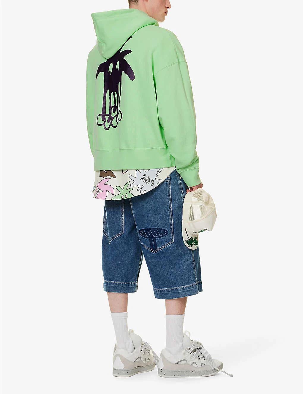 Palm Angels Douby Logo-print Cotton-jersey Hoody - Image 2