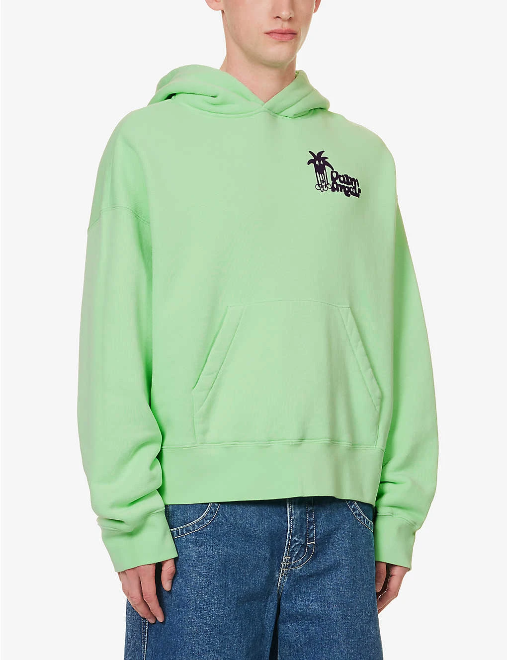 Palm Angels Douby Logo-print Cotton-jersey Hoody - Image 3