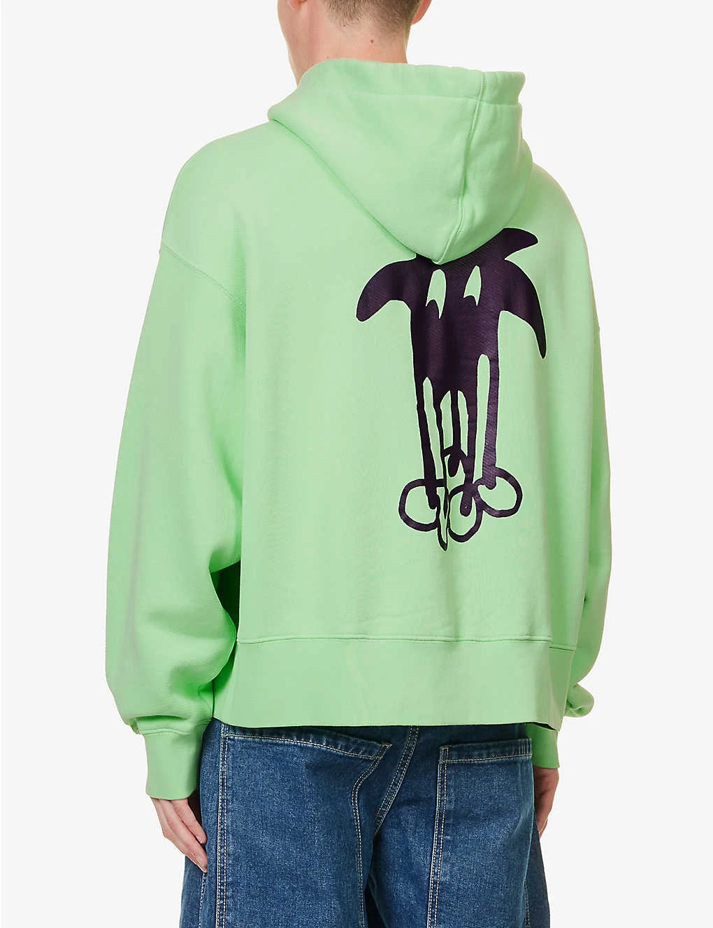 Palm Angels Douby Logo-print Cotton-jersey Hoody - Image 4