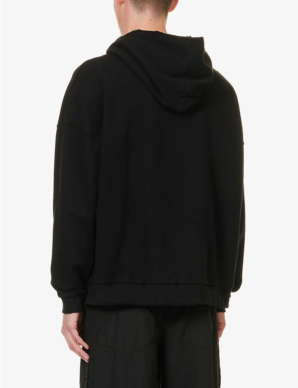 Palm Angels Logo-embroidered Oversized Cotton-jersey Hoody - Image 4