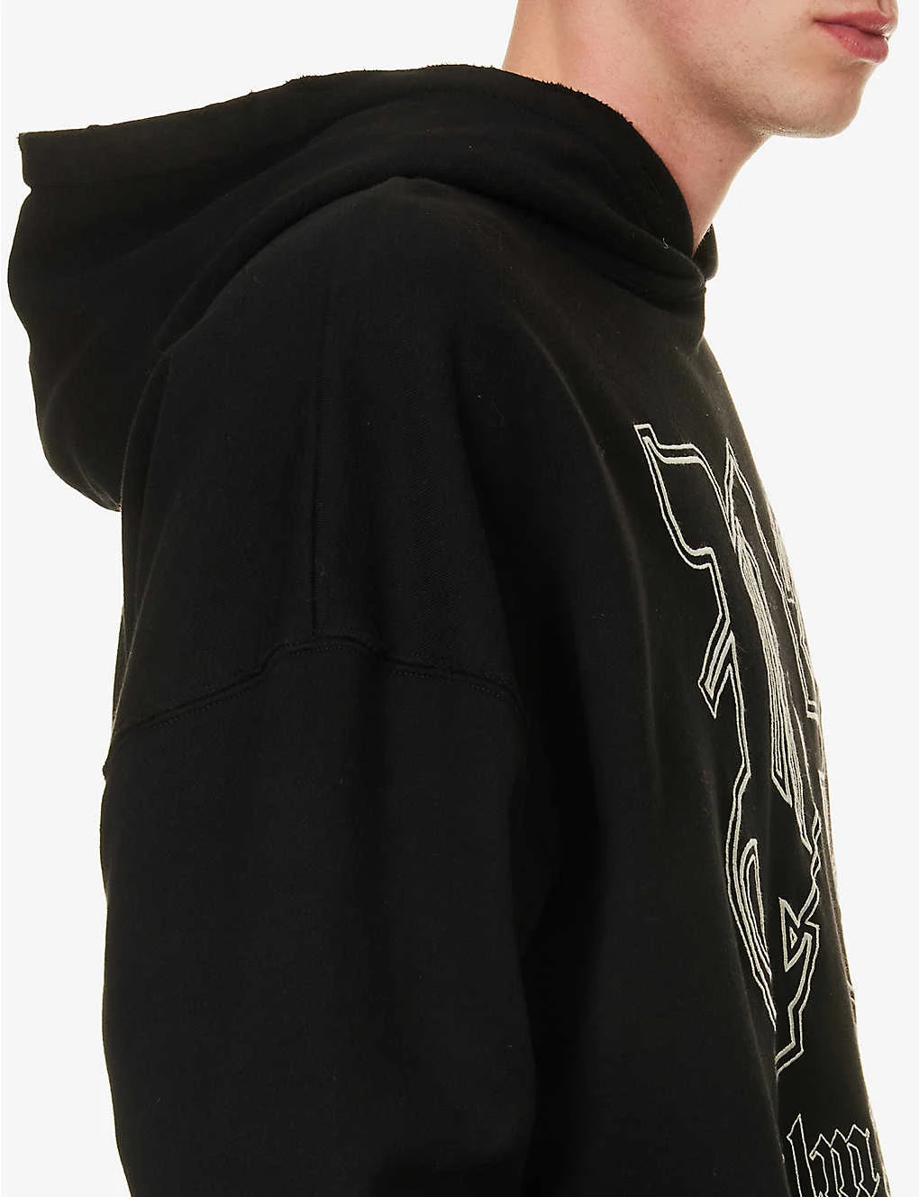 Palm Angels Logo-embroidered Oversized Cotton-jersey Hoody - Image 5