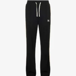 Palm Angels Mono Brand-motif Straight-leg Cotton Jogging Bottoms