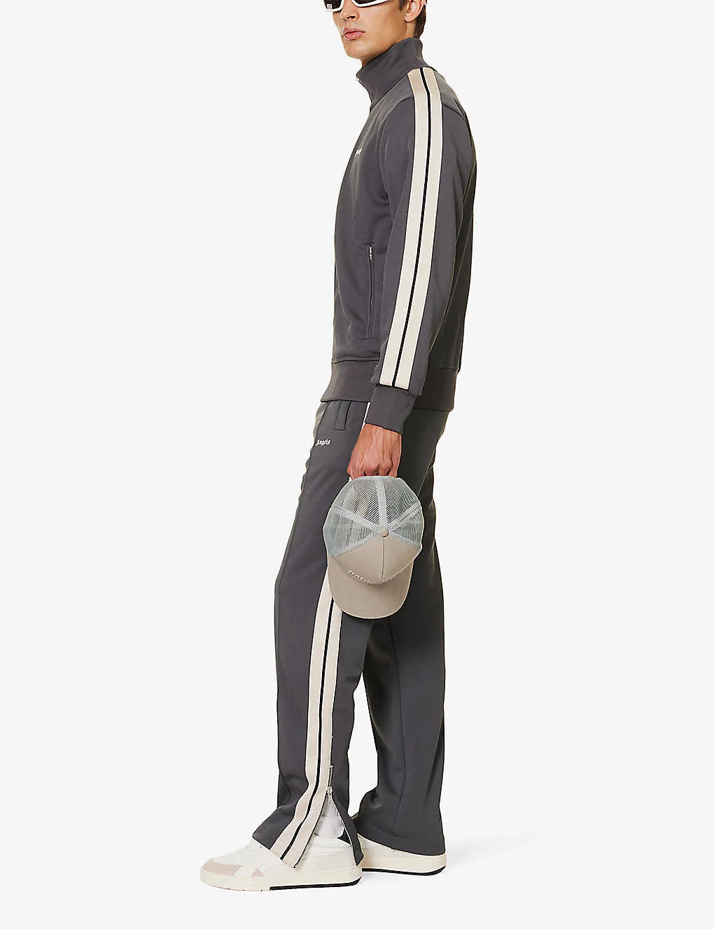 Palm Angels Brand-embroidered Zipped-hem Woven Jogging Bottoms - Image 2