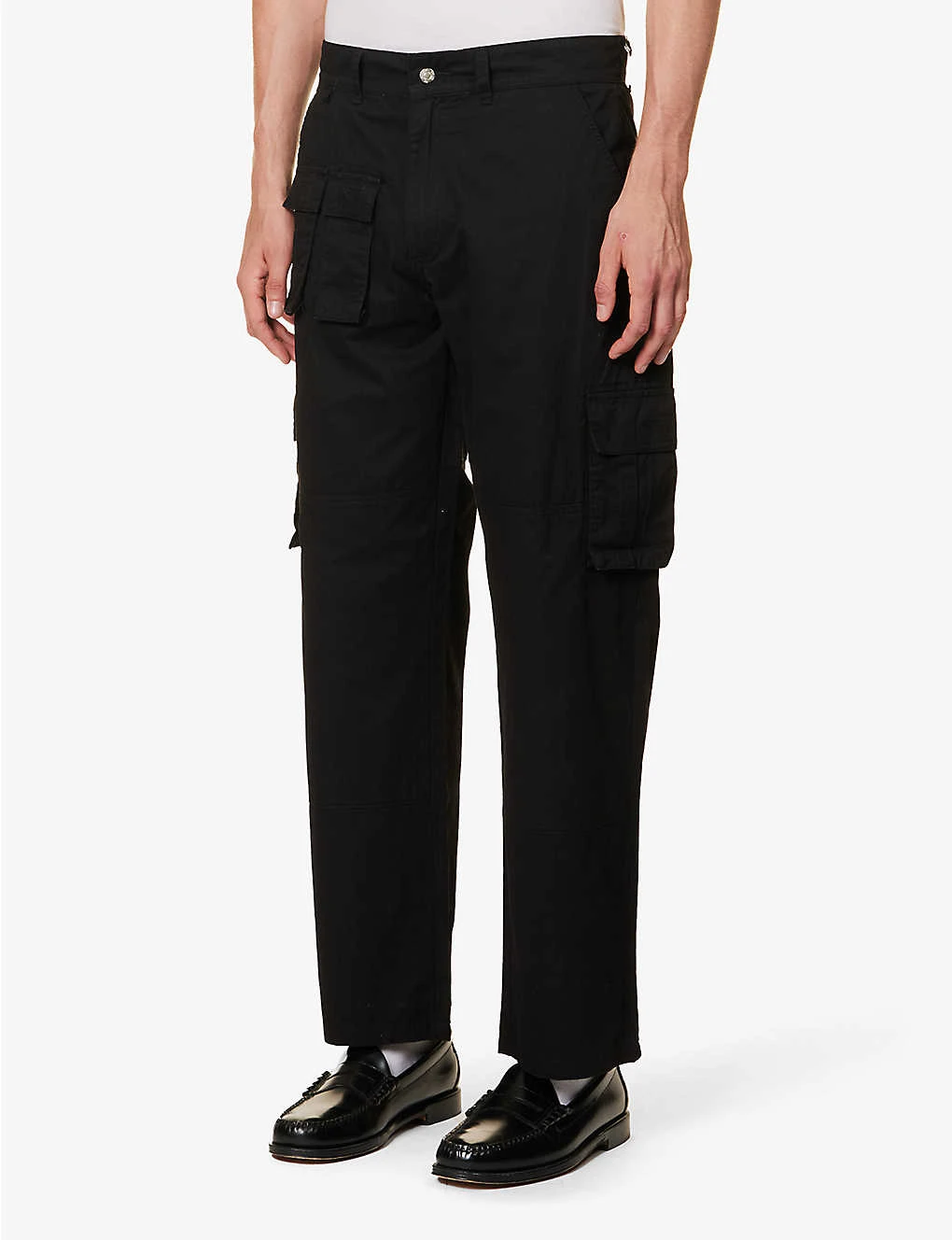 Easy Rider Straight-leg Mid-rise Cotton-blend Trousers - Image 3