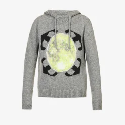 Moon Graphic-print Wool-blend Hoody