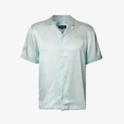 Abstract Roberto Graphic-print Relaxed-fit Silk Shirt