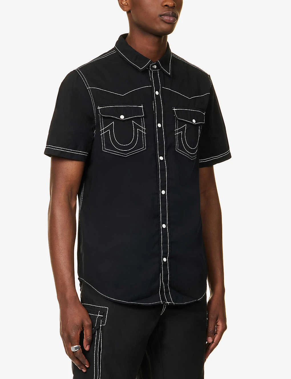 True Religion Western Brand-embroidered Regular-fit Cotton Shirt - Image 3