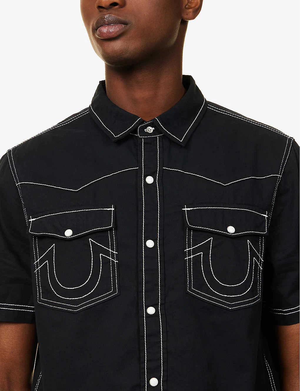 True Religion Western Brand-embroidered Regular-fit Cotton Shirt - Image 5