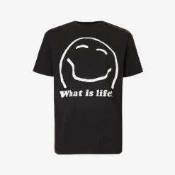 MARKET What Is Life Graphic-print Cotton-jersey T-shirt