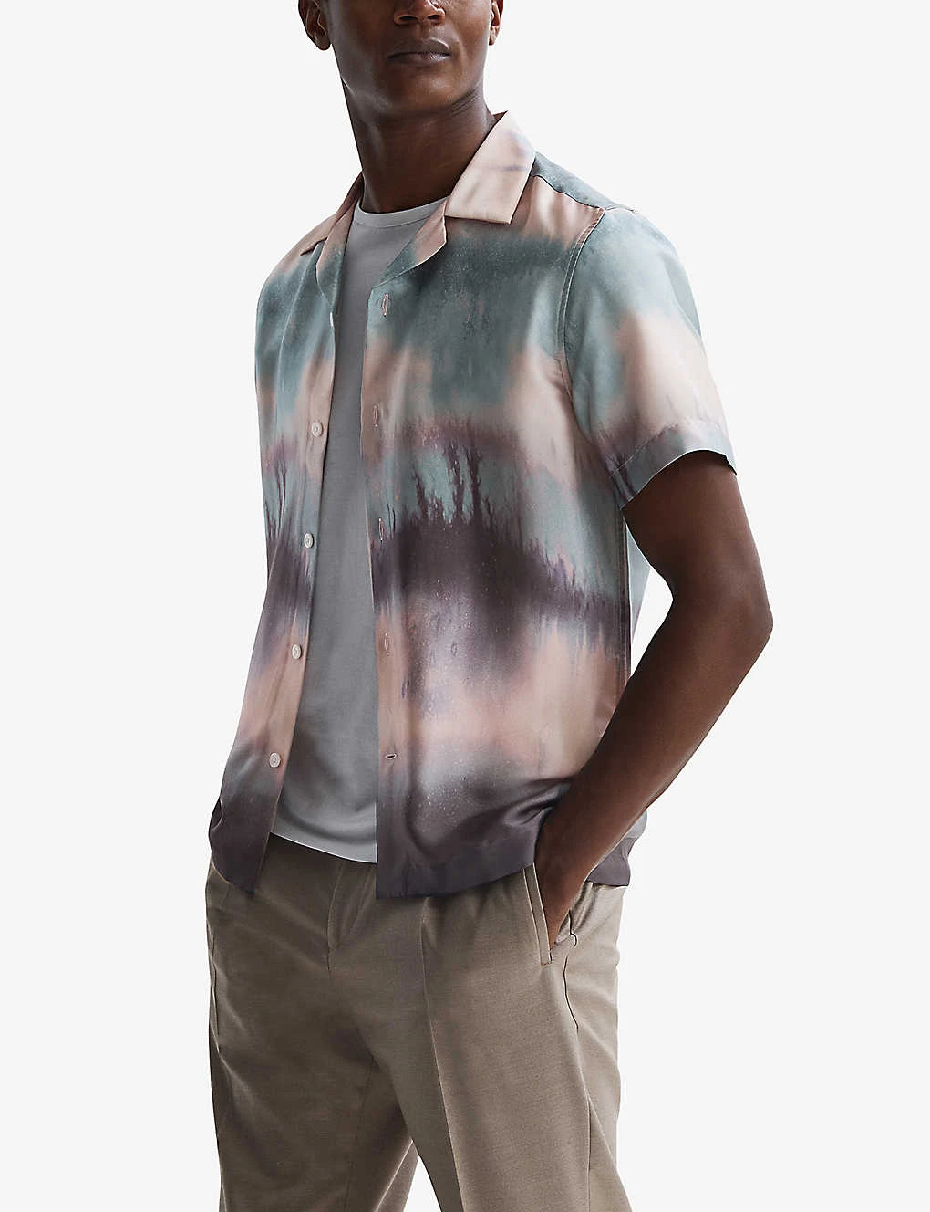 Reiss Riley Abstract-print Regular-fit Woven Shirt - Image 3