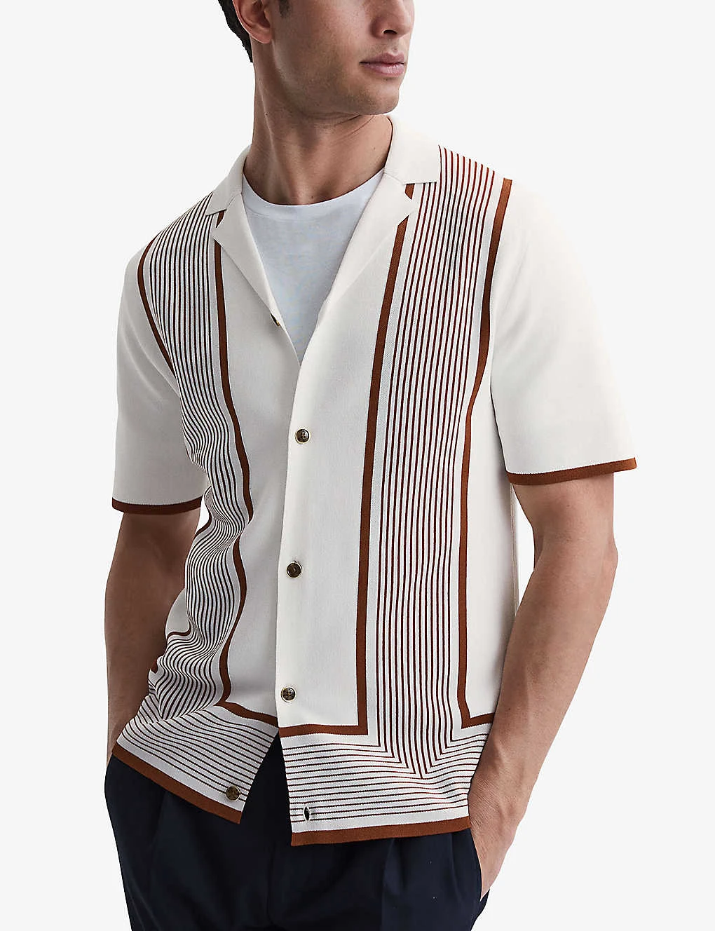 Reiss Heath Striped Woven Shirt - Image 3