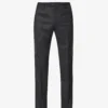 CORNELIANI Flannel-pattern Pressed-crease Straight-leg Regular-fit Wool Trousers