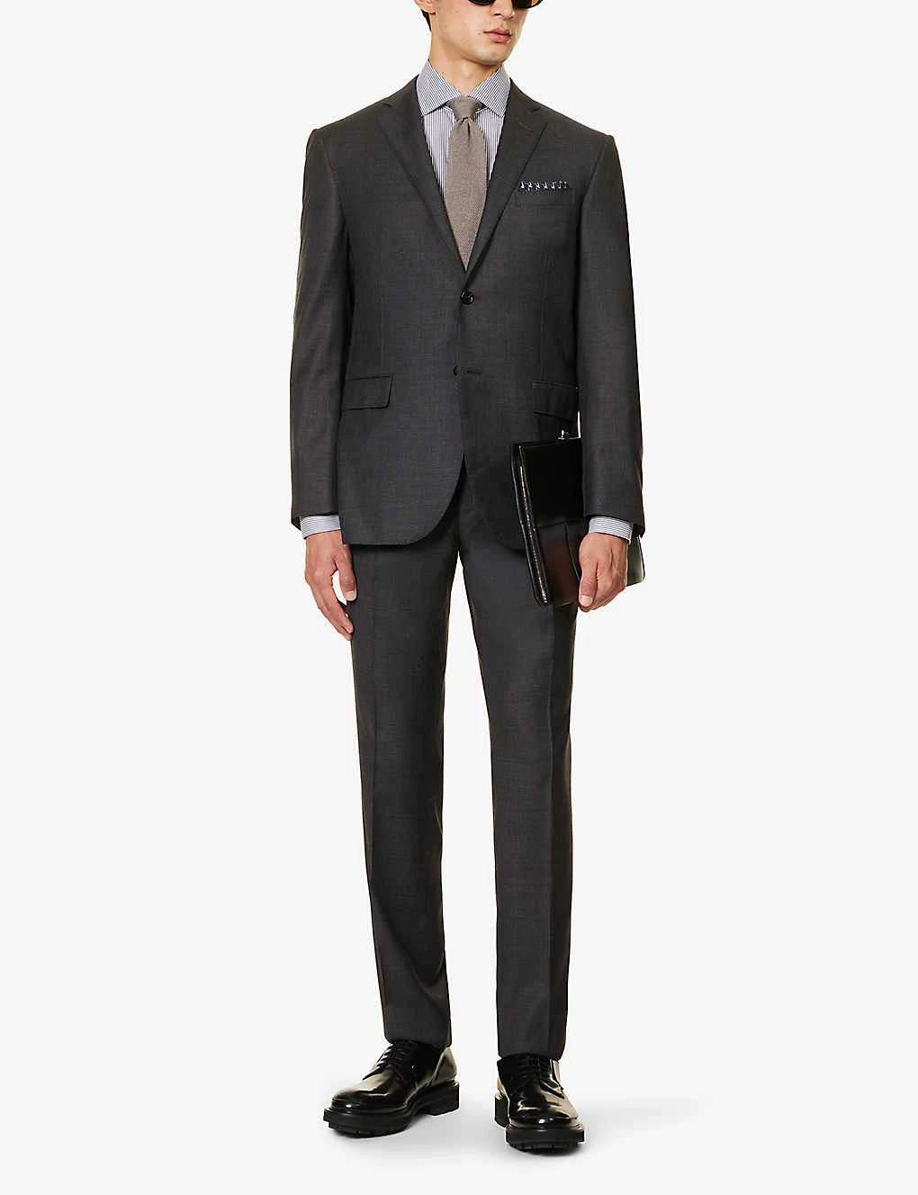 CORNELIANI Super 130s Single-breasted Slim-fit Wool Suit - Image 2