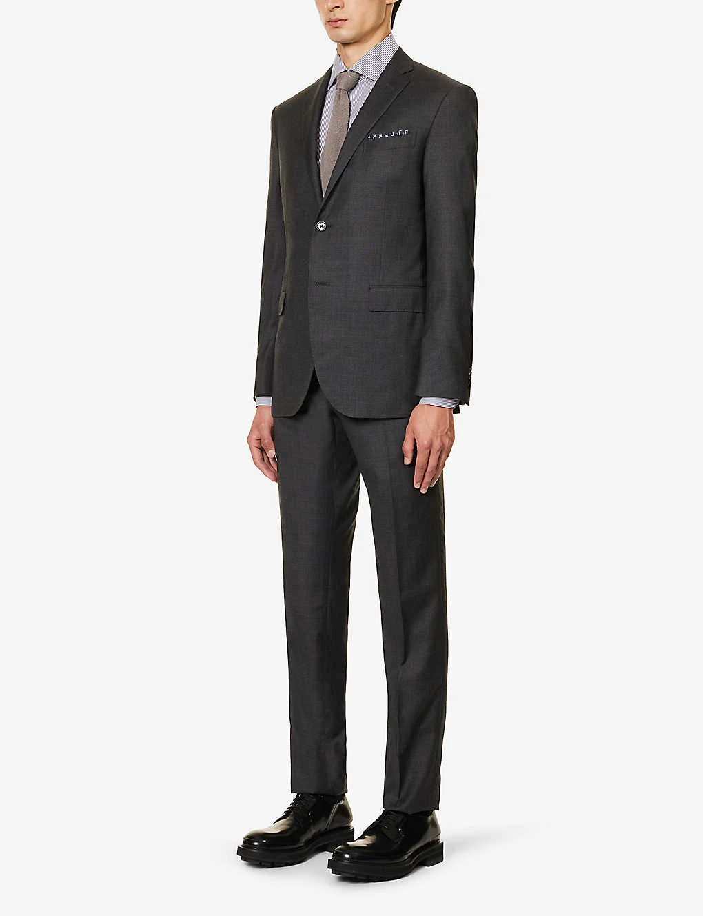 CORNELIANI Super 130s Single-breasted Slim-fit Wool Suit - Image 3