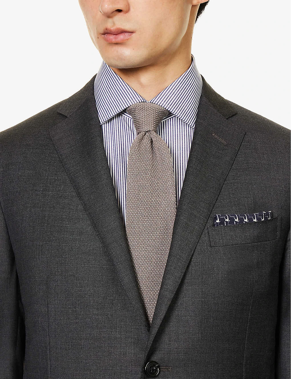 CORNELIANI Super 130s Single-breasted Slim-fit Wool Suit - Image 5