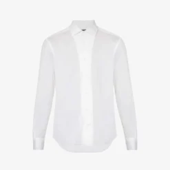 CORNELIANI Spread-collar Regular-fit Cotton-jersey Shirt