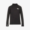 Pressio Core Brand-print Quarter-zip Fitted Recycled-polyester Top