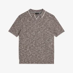 Ted Baker Plantr Marbled-texture Recycled-cotton Polo Shirt