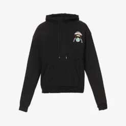 Brand-print Regular-fit Cotton-jersey Hoody