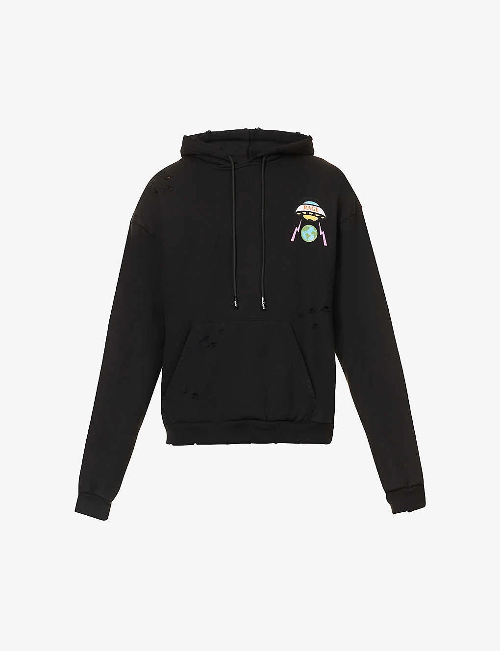 Brand-print Regular-fit Cotton-jersey Hoody